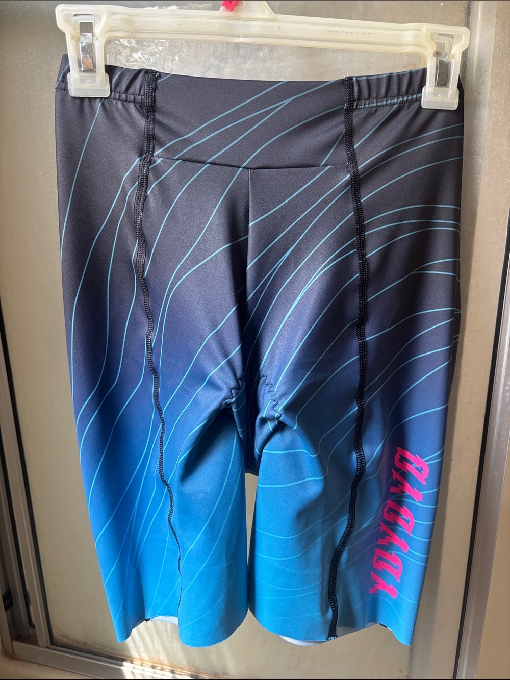 Zoot Blue Gradient Women's Cycling shorts with Pink Logo